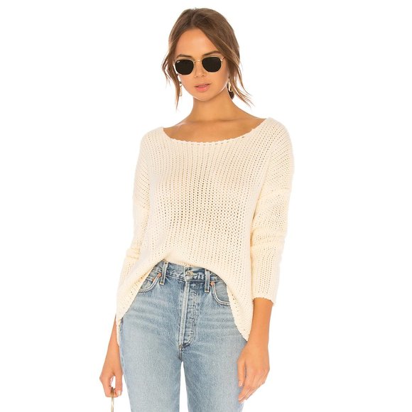 Lovers and Friends Sweaters - Lovers and Friends Sheer Sweater in Cream